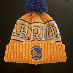 Golden State Warriors Beanie with Pom (never worn)